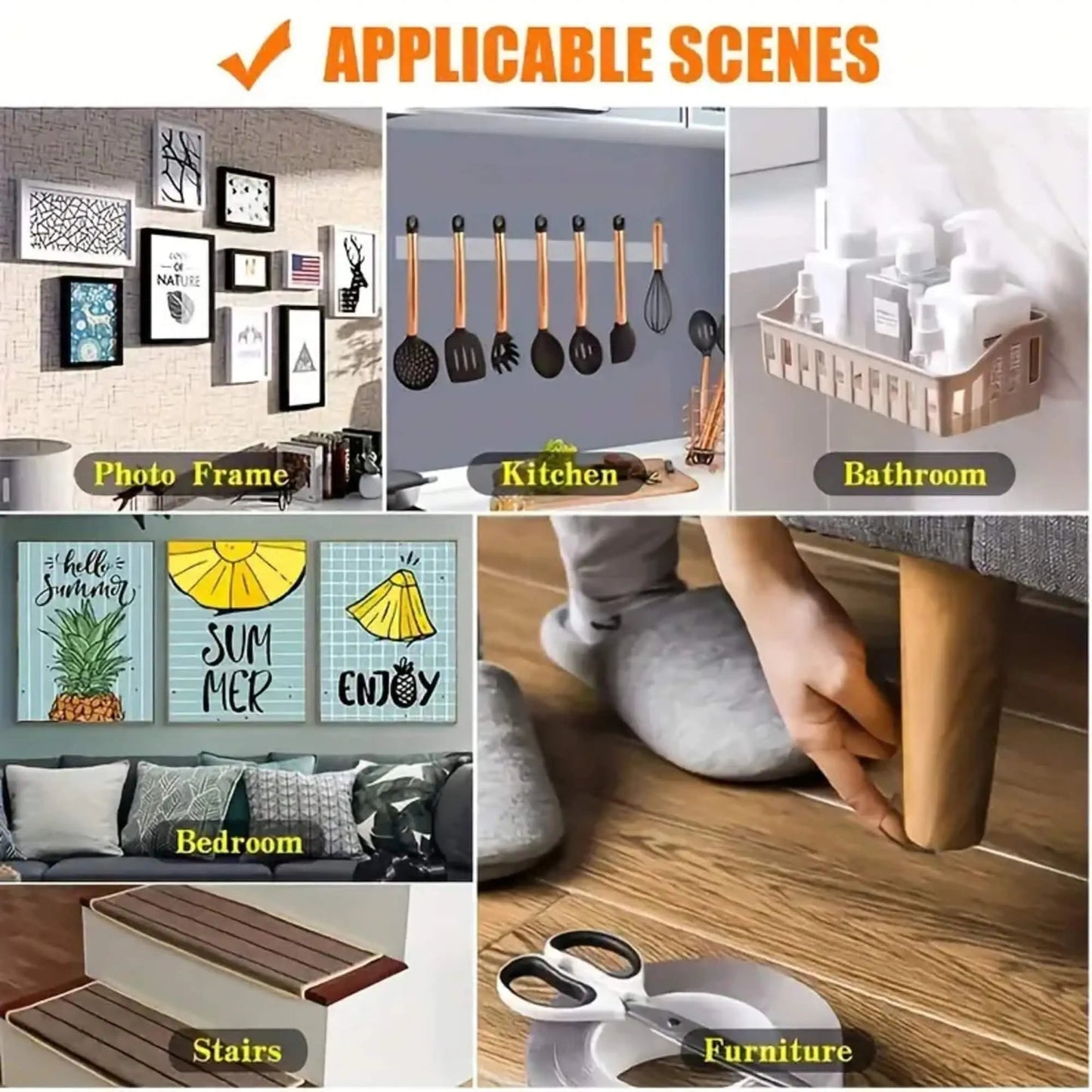 🔥Dubbelhäftande tejp, kraftig (10FT)