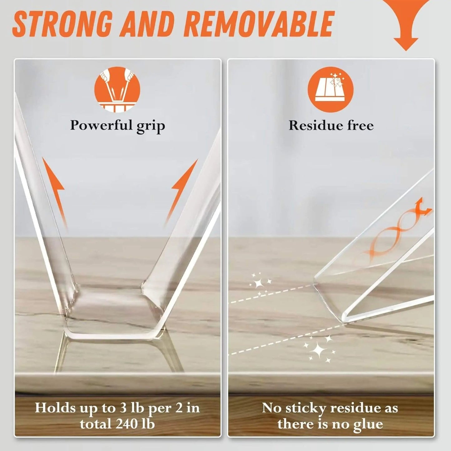 🔥Dubbelhäftande tejp, kraftig (10FT)