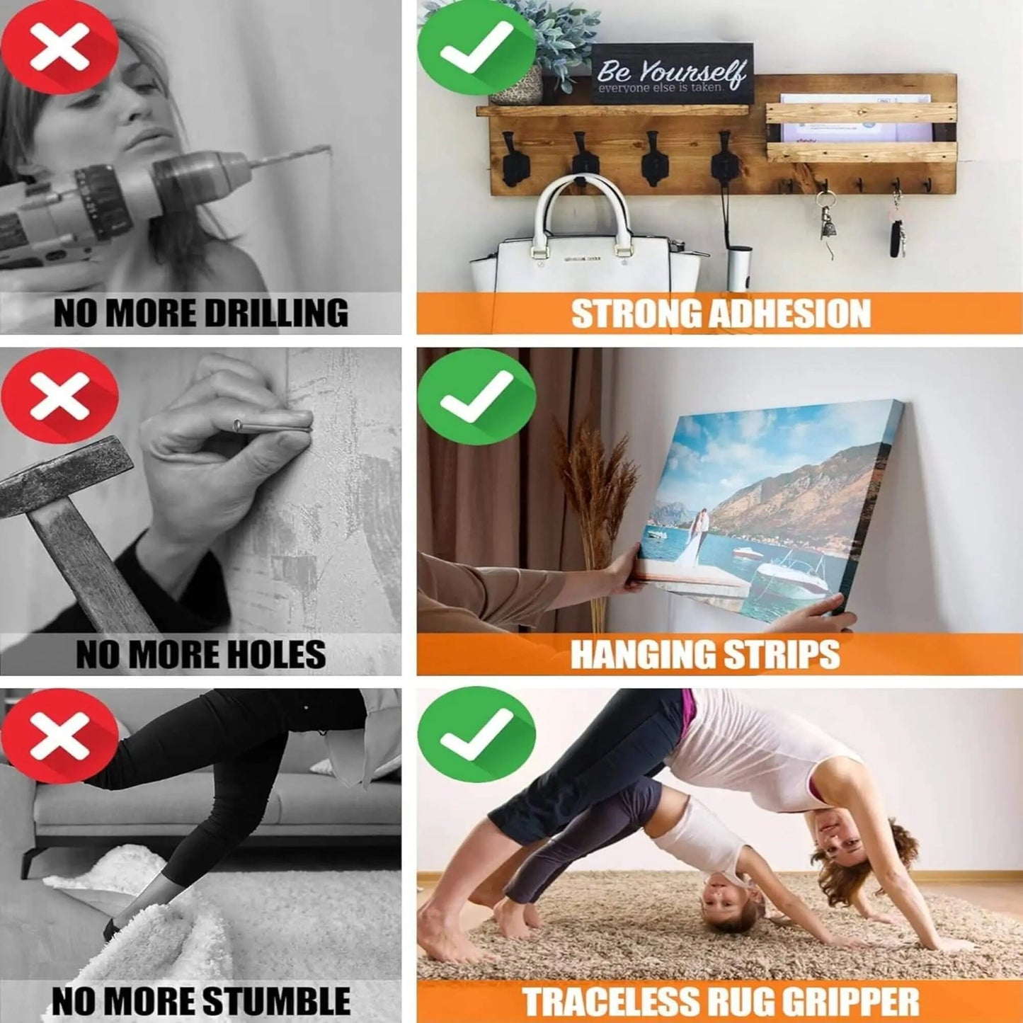 🔥Dubbelhäftande tejp, kraftig (10FT)